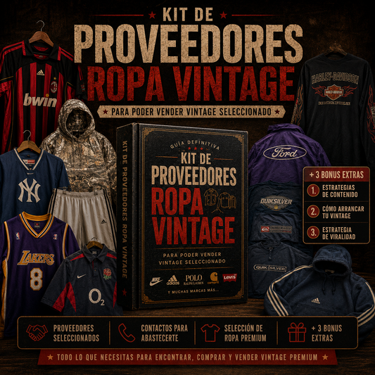 KIT DEL REVENDEDOR VINTAGE + 3 BONUS DE REGALO (Guías y planillas)