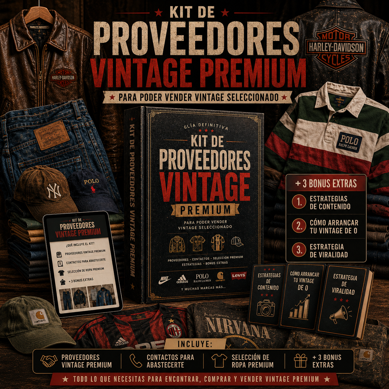 KIT DEL REVENDEDOR VINTAGE + 3 BONUS DE REGALO